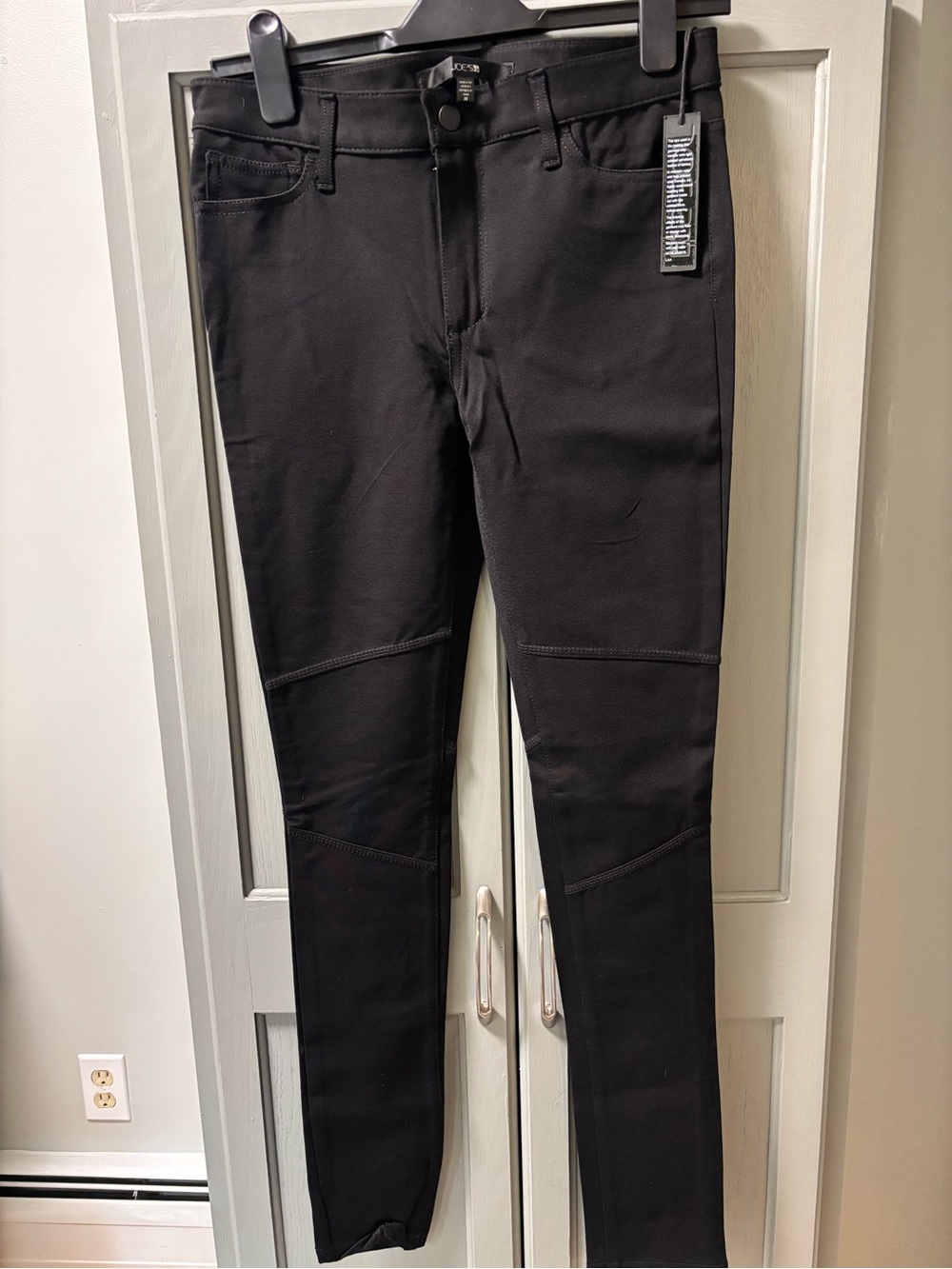 Joe's Jeans Black Skinny Moto-Panel Jeans